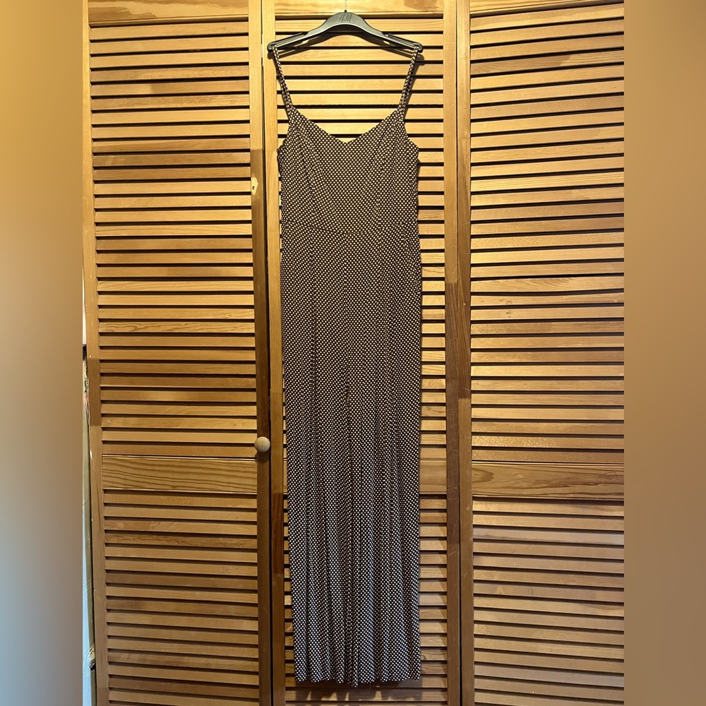 H&M Brown and White Jumpsuit with Relaxed Fit